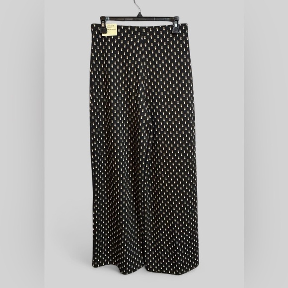 Max Studio London Pin Tuck Wide Leg Trouser High Rise Full Length Medium NWT - Picture 7 of 9